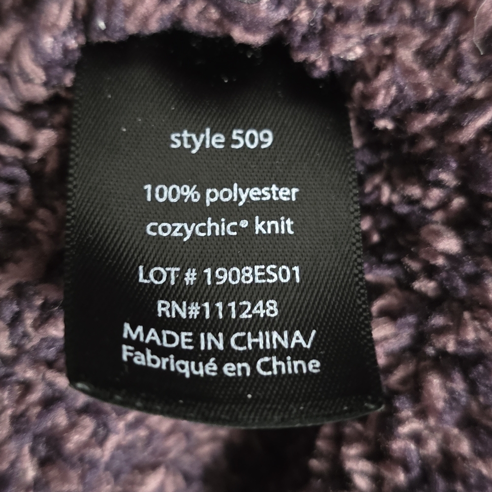 Barefoot Dreams Cozy Chic Robe in Plum Purple Size 1 (S/M) With Belt - Picture 5 of 5